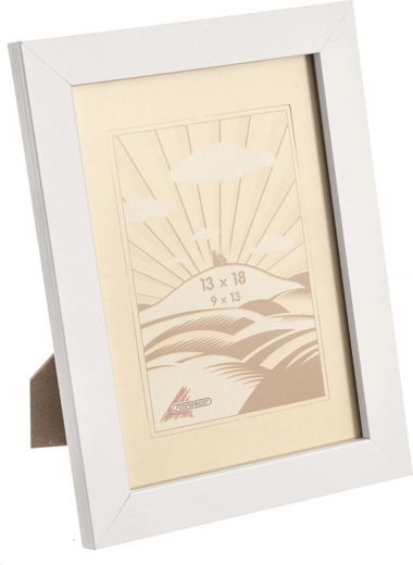 Cornice portafoto in legno bianco 13 × 18 cm
