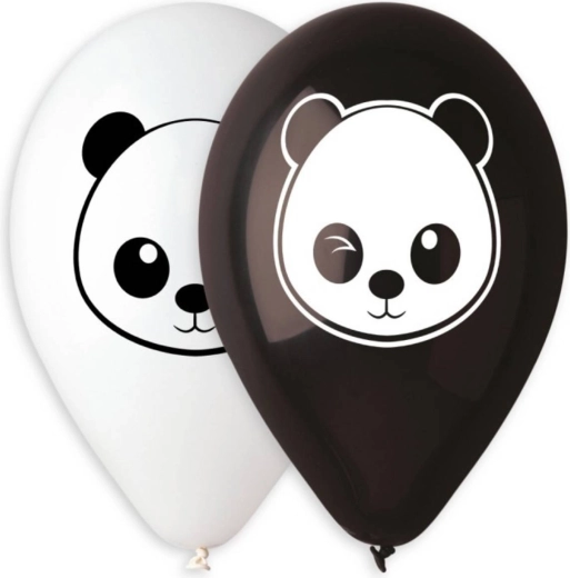 Palloncino in lattice Gemar con stampa di panda 30 cm (pastello) - 1 pezzo