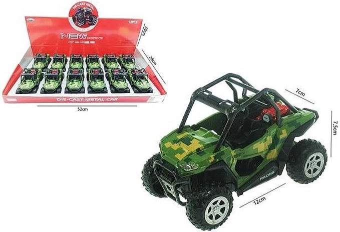 Buggy in stile militare 12 cm con luci e suoni