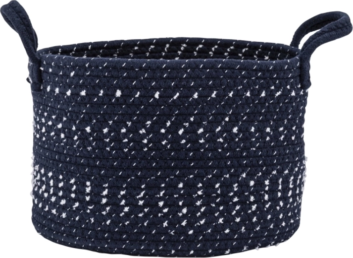 Cesto intrecciato portaoggetti 28 × 28 × 20 cm, blu navy