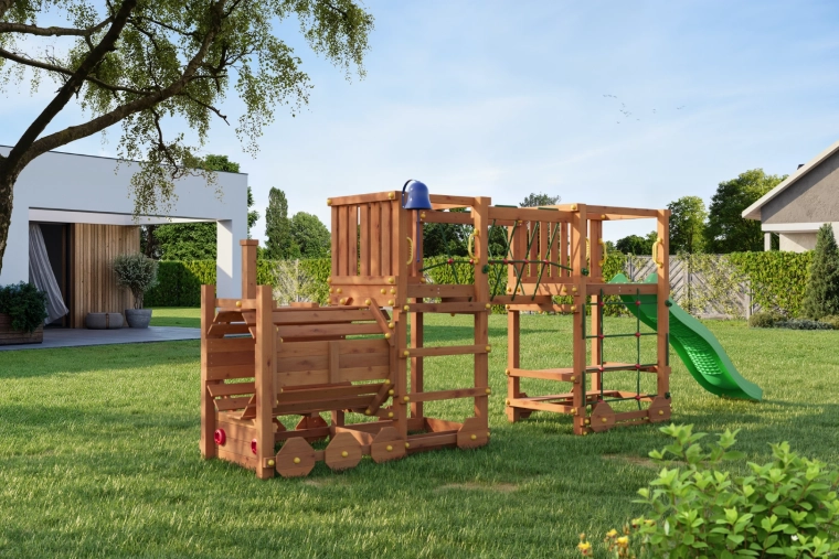 Ponte di corda e rete da arrampicata per lo sviluppo delle abilità