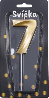 Candela da party numero 7 oro