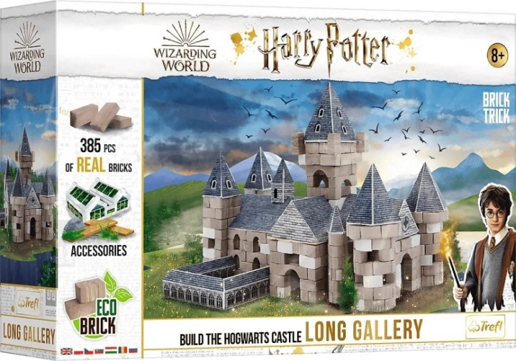 TREFL Brick Trick Harry Potter Galleria Lunga XL set di costruzione con veri mattoni (385 pezzi)