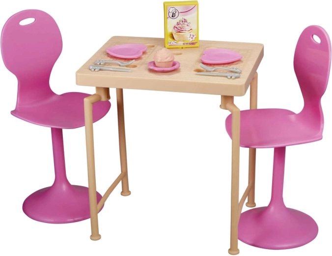 Set da pranzo con tavolino e due sedie