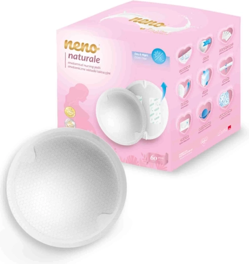 Neno Naturale coppette assorbilatte ultrasottili con fibra di bambù - 60 pezzi