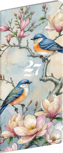 Agenda tascabile Notique Uccellini 2027 (mensile) 8 × 18 cm