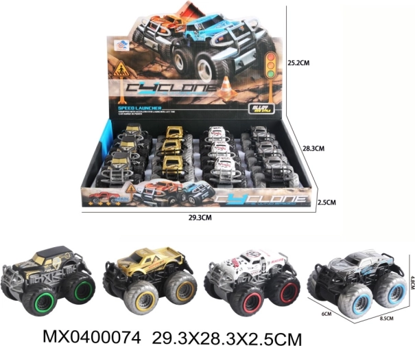Auto 4x4 in metallo a retrocarica con portiere apribili
