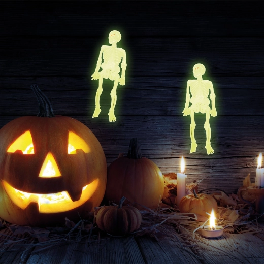 Set di scheletri fosforescenti – decorazione di Halloween, 10 pezzi