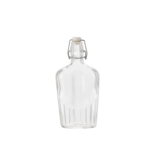 Bottiglia in vetro Fiaschetta 500 ml con chiusura meccanica