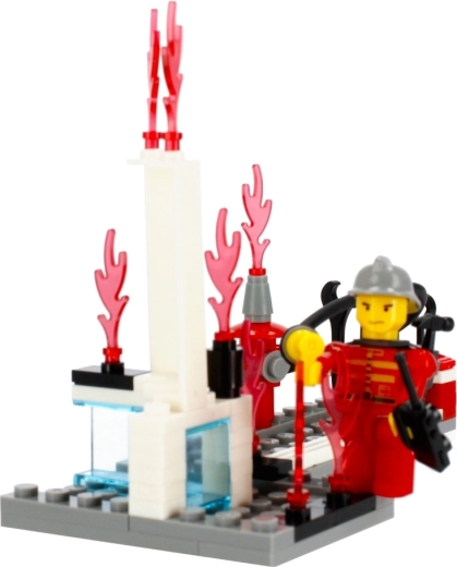 Esperienza di gioco con minifigure del vigile del fuoco