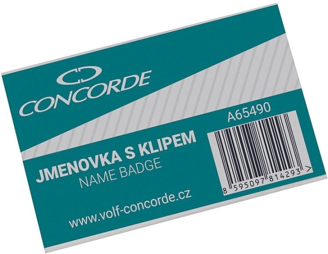 Badge con clip e spilla 6 × 9 cm