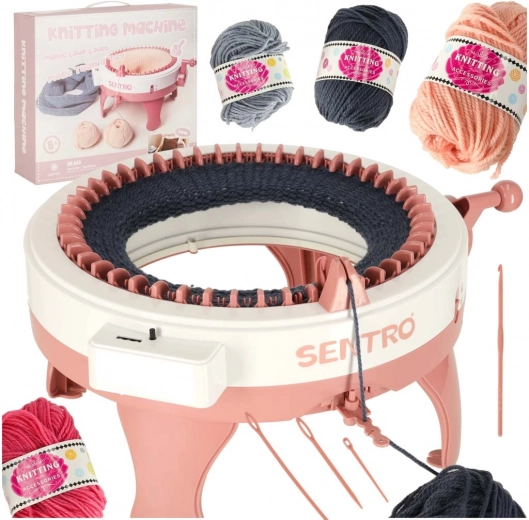 Macchina per maglieria circolare con 48 aghi e filati – set per bambini e principianti