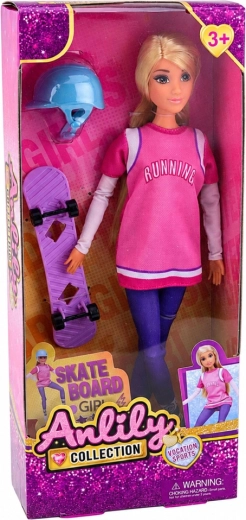 Skateboard e casco nella confezione
