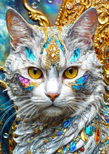 Puzzle Enjoy gatto con gemme 1000 pezzi