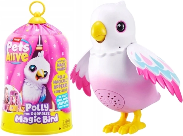 ZURU Pets Alive Polly uccellino magico con sorpresa