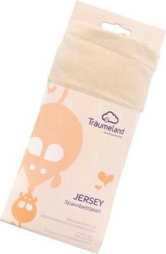 Träumeland lenzuolo con angoli in jersey per box 100 × 100 cm beige
