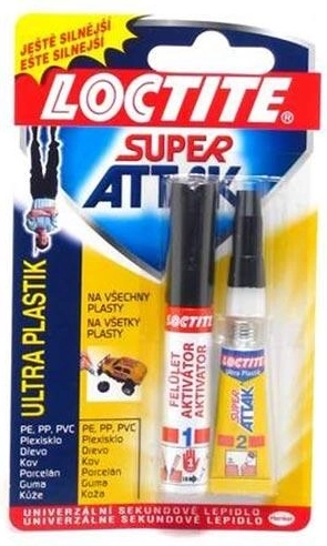Colla istantanea per plastica con attivatore Ultra Plastic 2 g + 4 ml