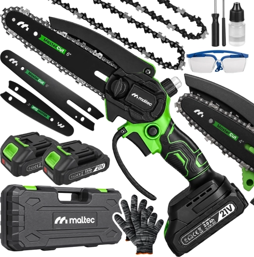 Motosega a batteria MalTec MasterCut 800 W, barre 4" e 6" - 1 pezzo