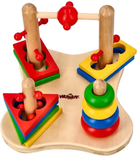 Puzzle motorico 3D in legno