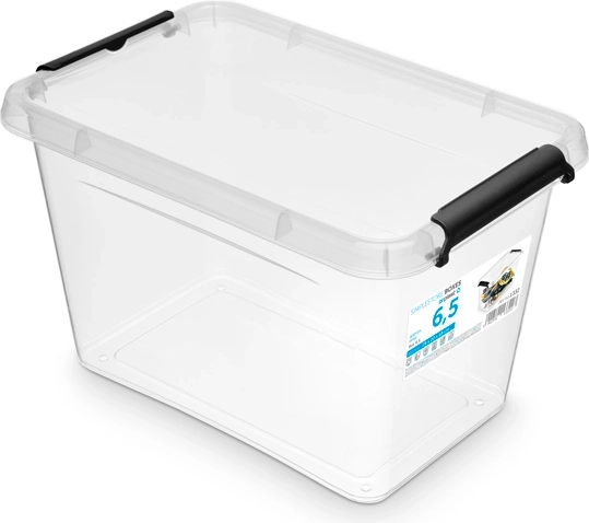 Box portaoggetti SimpleStore con coperchio 6,5 l