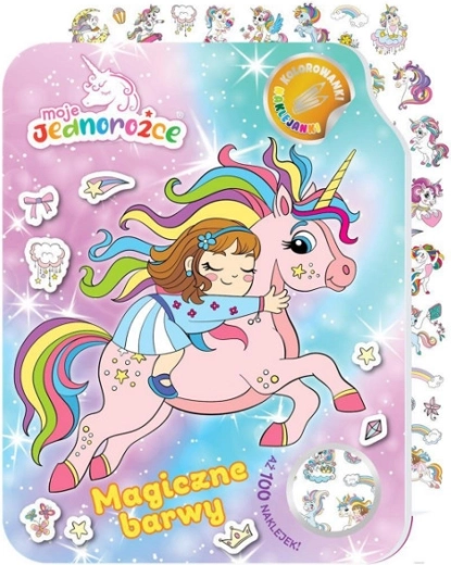 I miei unicorni - Libro da colorare con adesivi 2 Colori magici