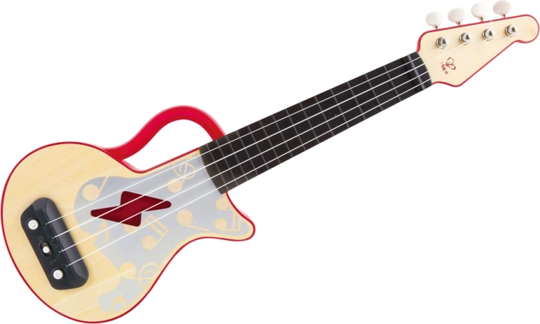 Hape ukulele rosso Impara con le luci