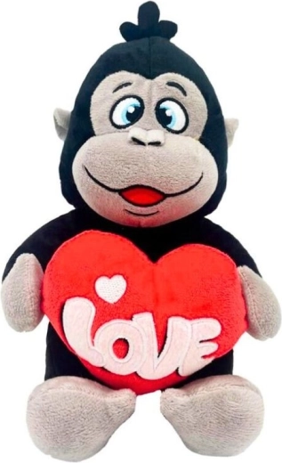 Gorilla di peluche con cuore