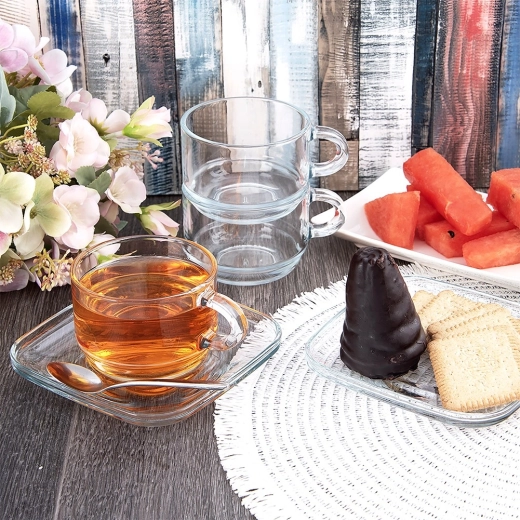 Piattino quadrato per stile e protezione del tavolo