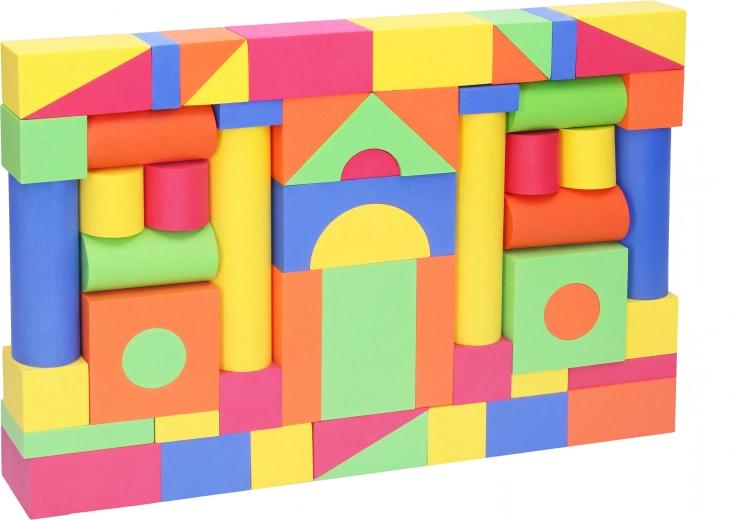 Set da costruzione in schiuma con 57 cubetti