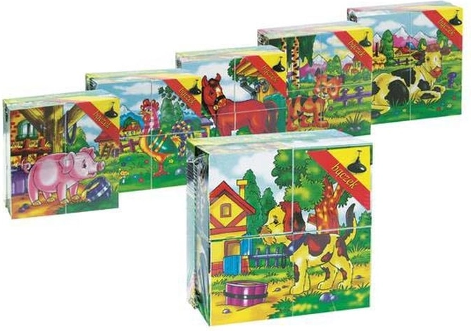Mini cubi illustrati con animali
