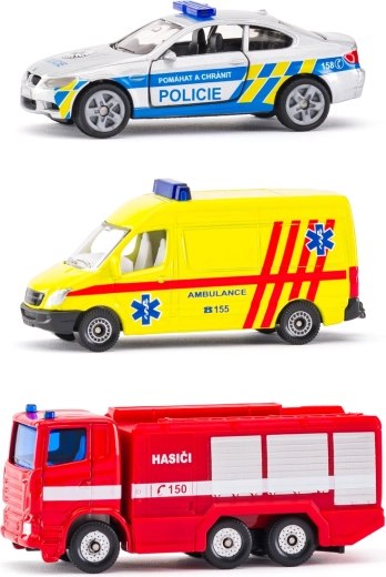 Set di veicoli di soccorso SIKU versione ceca
