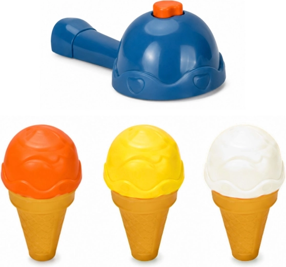 Porzionatore per gelato e coni per un gioco realistico
