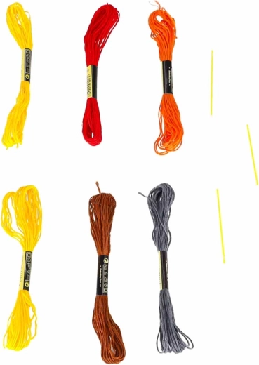Aghi di plastica sicuri e fili colorati