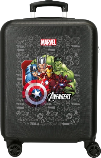 Valigia rigida per bambini Marvel Avengers nera 55 cm 34 l