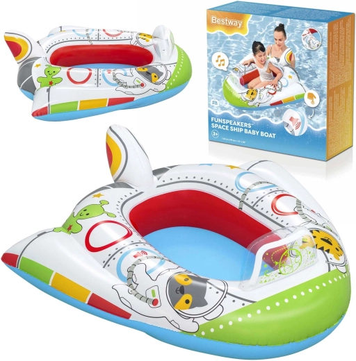 Gommone gonfiabile per bambini a forma di navicella spaziale con suoni Bestway Funspeakers