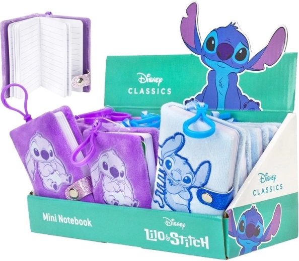 Mini taccuino DISNEY Lilo & Stitch con superficie pelosa e ciondolo