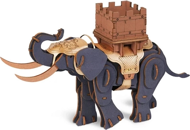 RoboTime puzzle 3D in legno elefante guerriero