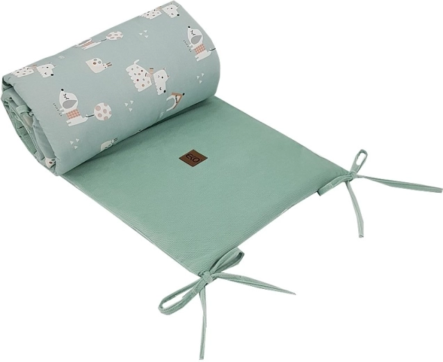 Paracolpi per lettino EKO velvet Dogs mint
