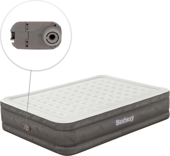 Pompa elettrica integrata per un gonfiaggio confortevole