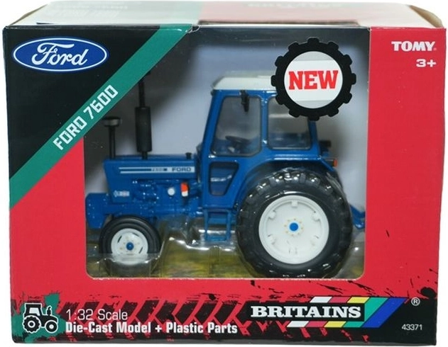 Modello di trattore Britains Ford 7600 con ruote gemellate 1:32