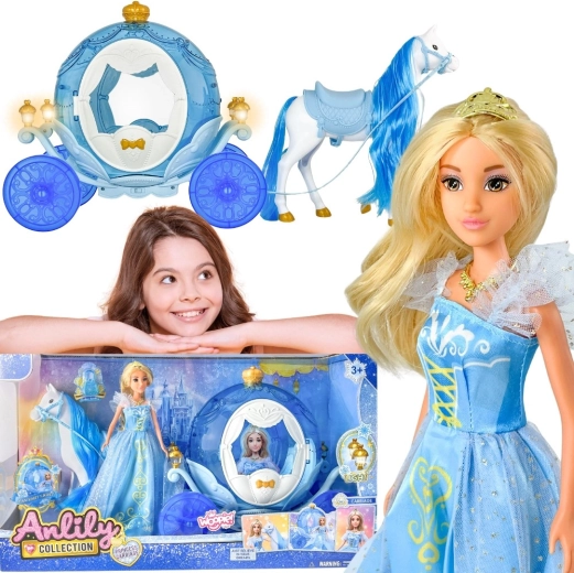 Woopie Royal principessa dei ghiacci Lily con carrozza magica luminosa