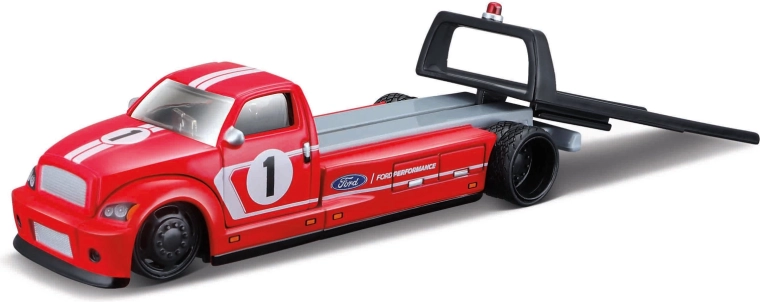 Maisto Flatbed 2018 Ford GT Heritage Edition rossa 1:64