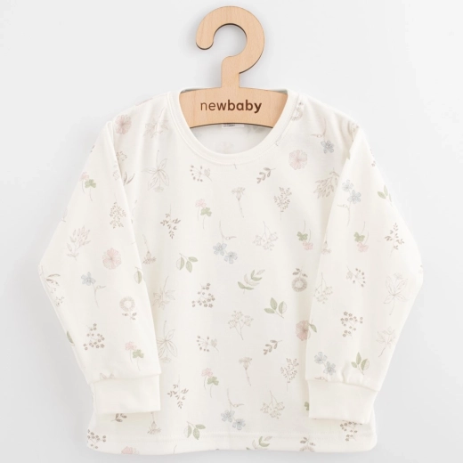 Maglietta da bambino in cotone con maniche lunghe New Baby Kindergarten fiorellini