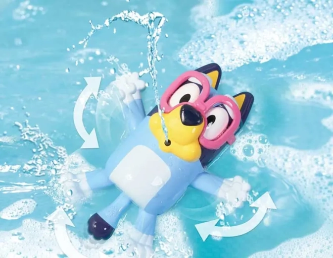 Divertimento nella vasca grazie al tema Bluey