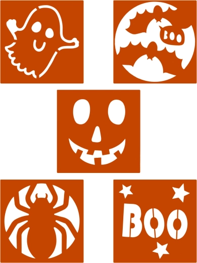 Set di stencil per Halloween - 5 pezzi