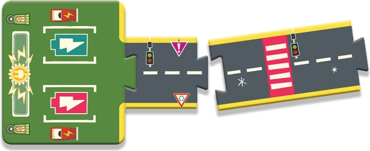 Strada realistica con elementi del traffico