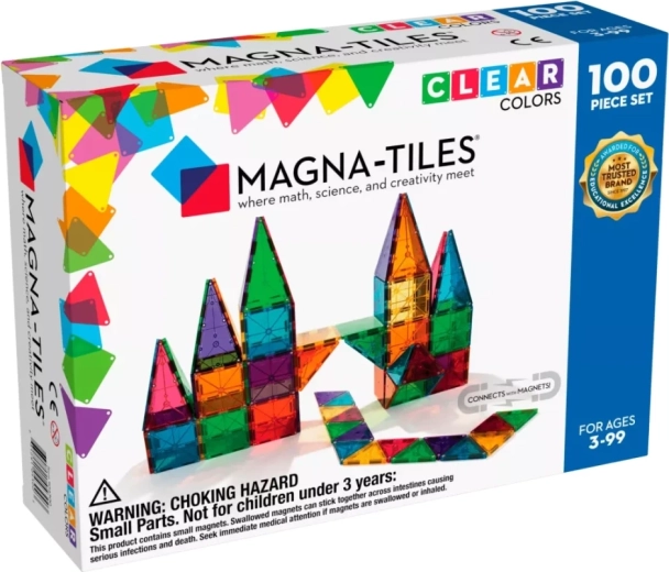 Costruzioni magnetiche Magna-Tiles clear colours – 100 pezzi