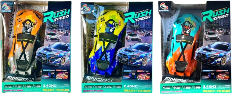 Auto RC drift radiocomandata con luci, suoni e vapore + caricatore