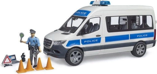 Furgone della polizia MB Sprinter Bruder con luci e suoni