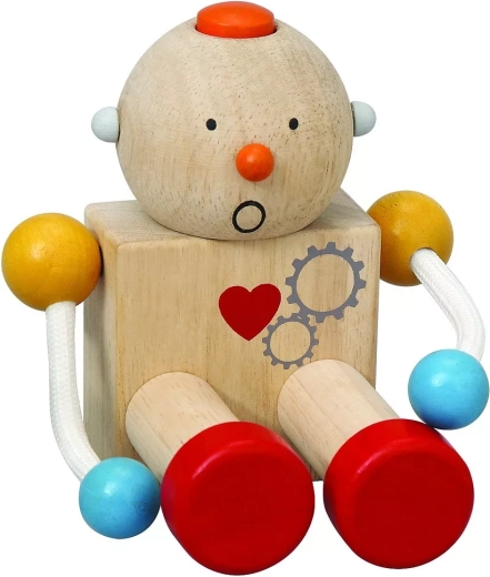 Robot in legno PlanToys con teste intercambiabili
